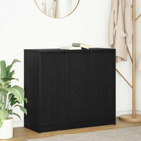 Aparador de madera de roble negro 85x34x76 cm de , Aparadores - Ref: Foro24-861626, Precio: 95,54 €, Descuento: %
