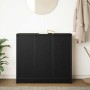 Aparador de madera de roble negro 85x34x76 cm de , Aparadores - Ref: Foro24-861626, Precio: 95,54 €, Descuento: %