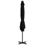 Sombrilla voladiza con poste de aluminio negro 250x250 cm de vidaXL, Sombrillas - Ref: Foro24-46986, Precio: 128,88 €, Descue...
