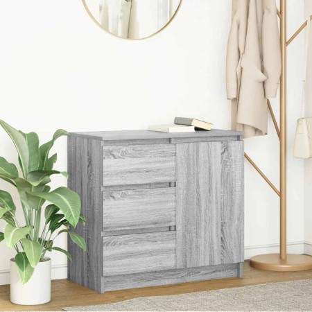 Aparador con cajón gris Sonoma 71x35x65 cm madera de ingeniería de , Aparadores - Ref: Foro24-861576, Precio: 84,65 €, Descue...