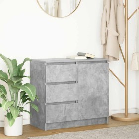 Aparador con cajón gris hormigón 71x35x65 cm madera ingeniería de , Aparadores - Ref: Foro24-861574, Precio: 83,15 €, Descuen...