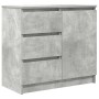 Aparador con cajón gris hormigón 71x35x65 cm madera ingeniería de , Aparadores - Ref: Foro24-861574, Precio: 83,15 €, Descuen...