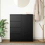 Aparador con cajones roble negro 71x35x84 cm madera ingeniería de , Aparadores - Ref: Foro24-861581, Precio: 103,64 €, Descue...