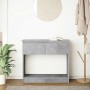 Mesa consola con cajones gris hormigón 85,5x38,5x74,5 cm de , Mesas auxiliares - Ref: Foro24-861394, Precio: 76,87 €, Descuen...