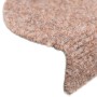 Alfombrilla autoadhesiva de escalera 10 uds 65x21x4 cm marrón de vidaXL, Alfombrillas para escalones - Ref: Foro24-149698, Pr...