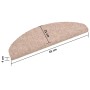 Alfombrilla autoadhesiva de escalera 10 uds 65x21x4 cm marrón de vidaXL, Alfombrillas para escalones - Ref: Foro24-149698, Pr...