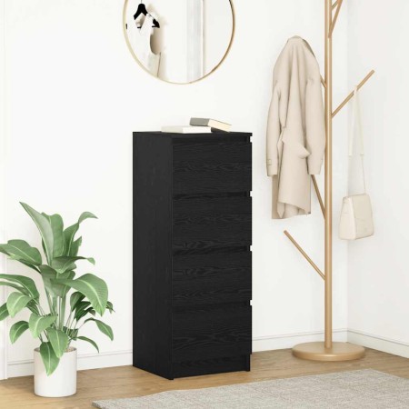 Aparador roble negro 37,5x35x76 cm madera ingeniería de , Aparadores - Ref: Foro24-861698, Precio: 81,43 €, Descuento: %