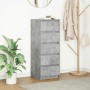 Aparador con cajones gris hormigón 37,5x35x99 cm de , Aparadores - Ref: Foro24-861763, Precio: 91,09 €, Descuento: %