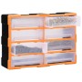 Organizador multicajones con 8 cajones grandes 52x16x37 cm de vidaXL, Cajas de herramientas - Ref: Foro24-149599, Precio: 53,...