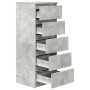 Aparador con cajones gris hormigón 37,5x35x99 cm de , Aparadores - Ref: Foro24-861763, Precio: 91,09 €, Descuento: %