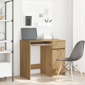 Escritorio de madera de ingeniería roble artisan 86x49x76 cm de , Escritorios - Ref: Foro24-861831, Precio: 95,63 €, Descuent...