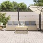 Sofá de jardín de 5 plazas con cojines ratán sintético beige de , Conjuntos de jardín - Ref: Foro24-4104116, Precio: 336,89 €...