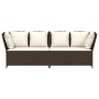 Sofá de jardín con cojines ratán sintético marrón de , Sofás de exterior - Ref: Foro24-4104123, Precio: 274,02 €, Descuento: %