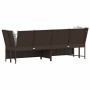Sofá de jardín con cojines ratán sintético marrón de , Sofás de exterior - Ref: Foro24-4104123, Precio: 274,02 €, Descuento: %