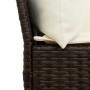 Sofá de jardín con cojines ratán sintético marrón de , Sofás de exterior - Ref: Foro24-4104123, Precio: 274,02 €, Descuento: %