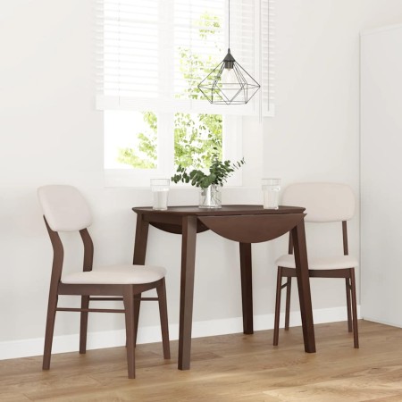 Sillas de comedor con cojines 2 uds madera maciza marrón caucho de , Sillas de comedor - Ref: Foro24-4102523, Precio: 157,34 ...