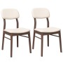 Sillas de comedor con cojines 2 uds madera maciza marrón caucho de , Sillas de comedor - Ref: Foro24-4102523, Precio: 157,34 ...