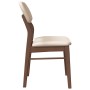 Sillas de comedor con cojines 2 uds madera maciza marrón caucho de , Sillas de comedor - Ref: Foro24-4102523, Precio: 157,34 ...