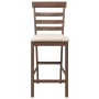 Taburetes de bar con cojines 2 uds madera maciza marrón caucho de , Taburetes de cocina - Ref: Foro24-4102537, Precio: 119,75...