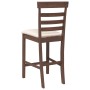 Taburetes de bar con cojines 2 uds madera maciza marrón caucho de , Taburetes de cocina - Ref: Foro24-4102537, Precio: 119,75...