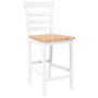 Taburetes de bar 2 uds madera maciza blanca caucho de , Taburetes de cocina - Ref: Foro24-4102542, Precio: 131,60 €, Descuent...