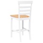 Taburetes de bar 2 uds madera maciza blanca caucho de , Taburetes de cocina - Ref: Foro24-4102542, Precio: 131,60 €, Descuent...