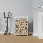 Leñero blanco 44x28x65 cm Acero laminado en frío de , Bolsas y soportes de leña - Ref: Foro24-864196, Precio: 51,84 €, Descue...