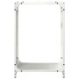 Leñero blanco 44x28x65 cm Acero laminado en frío de , Bolsas y soportes de leña - Ref: Foro24-864196, Precio: 51,84 €, Descue...