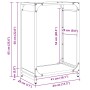 Leñero blanco 44x28x65 cm Acero laminado en frío de , Bolsas y soportes de leña - Ref: Foro24-864196, Precio: 51,84 €, Descue...