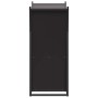 Leñero negro 69,5x35x81 cm Acero laminado en frío de , Bolsas y soportes de leña - Ref: Foro24-864177, Precio: 66,67 €, Descu...