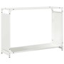 Leñero blanco 90x28x65 cm Acero laminado en frío de , Bolsas y soportes de leña - Ref: Foro24-864204, Precio: 61,14 €, Descue...