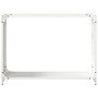 Leñero blanco 90x28x65 cm Acero laminado en frío de , Bolsas y soportes de leña - Ref: Foro24-864204, Precio: 61,14 €, Descue...