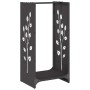 Leñero negro 40x30x80 cm Acero laminado en frío de , Bolsas y soportes de leña - Ref: Foro24-864219, Precio: 57,78 €, Descuen...