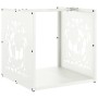 Leñero blanco 40x40x40 cm Acero laminado en frío de , Bolsas y soportes de leña - Ref: Foro24-864250, Precio: 45,21 €, Descue...