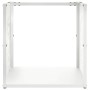 Leñero blanco 40x40x40 cm Acero laminado en frío de , Bolsas y soportes de leña - Ref: Foro24-864250, Precio: 45,21 €, Descue...
