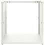 Leñero blanco 40x40x40 cm Acero laminado en frío de , Bolsas y soportes de leña - Ref: Foro24-864238, Precio: 49,01 €, Descue...