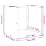 Leñero blanco 40x40x40 cm Acero laminado en frío de , Bolsas y soportes de leña - Ref: Foro24-864238, Precio: 49,01 €, Descue...