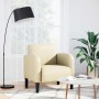 Sillón con reposabrazos color crema 54 cm cuero sintética de , Sillones - Ref: Foro24-4100530, Precio: 125,33 €, Descuento: %