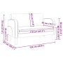 Sofá Loveseat rojo vino 110 cm cuero sintética de , Sofás - Ref: Foro24-4100539, Precio: 170,91 €, Descuento: %