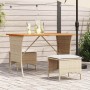 Set comedor de jardín 3 pzas con cojines ratán sintético beige de , Conjuntos de jardín - Ref: Foro24-4104137, Precio: 193,16...