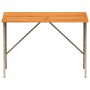 Mesa de jardín superficie de madera ratán PE negro 105x75x72 cm de , Mesas de jardín - Ref: Foro24-4104140, Precio: 129,30 €,...