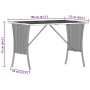 Mesa de jardín superficie de madera ratán PE negro 105x75x72 cm de , Mesas de jardín - Ref: Foro24-4104140, Precio: 129,30 €,...