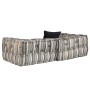 Puf modular de 2 plazas de tela de rayas grises de , Cojines para sillas y sofás - Ref: Foro24-244988, Precio: 180,41 €, Desc...