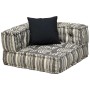 Puf modular de 2 plazas de tela de rayas grises de , Cojines para sillas y sofás - Ref: Foro24-244988, Precio: 180,41 €, Desc...