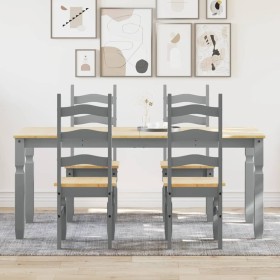 Juego de comedor Panama 5 pzas madera maciza de pino gris de , muebles para cocinas y comedores - Ref: Foro24-3345210, Precio...