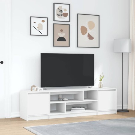 Mueble de TV de madera de ingeniería blanco 188,5x41x50 cm de , Muebles TV - Ref: Foro24-3328417, Precio: 139,90 €, Descuento: %