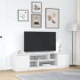 Mueble de TV de madera de ingeniería blanco 188,5x41x50 cm de , Muebles TV - Ref: Foro24-3328417, Precio: 139,90 €, Descuento: %