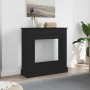 Borde de chimenea roble negro 90x30x90 cm madera ingeniería de , Accesorios para hornos de leña y chimeneas - Ref: Foro24-865...
