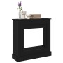 Borde de chimenea roble negro 90x30x90 cm madera ingeniería de , Accesorios para hornos de leña y chimeneas - Ref: Foro24-865...