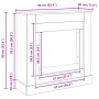 Borde de chimenea roble negro 90x30x90 cm madera ingeniería de , Accesorios para hornos de leña y chimeneas - Ref: Foro24-865...